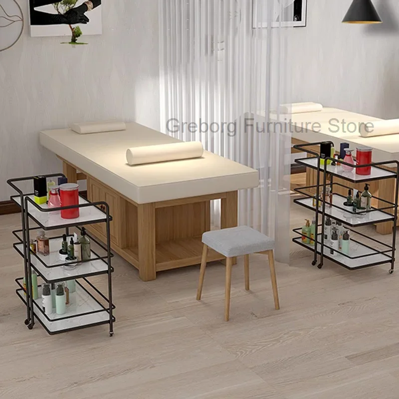 

Trolley Ironwork Auxiliary Cart Salon Barber Units Cabinet Cosmetic Spa Aesthetics Nails Drinks Muebles Belleza Furniture