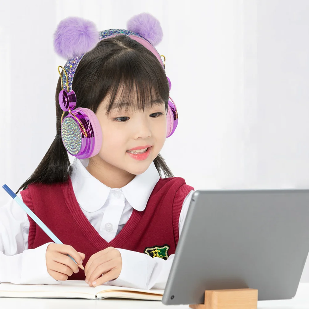 Headphones Foldable Stereo Earphones for School Kids with Microphone Wired Children Girls Boys