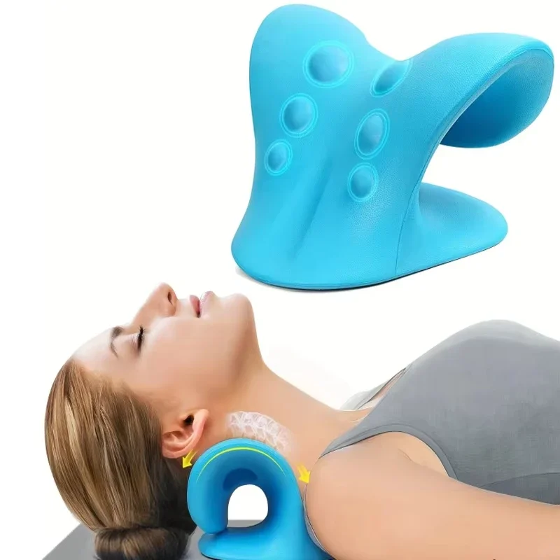 Camilla de hombros y cuello, dispositivo de tracción quiropráctica Cervical relajante, almohada lateral trasera, almohadas remedias para dormir en el estómago