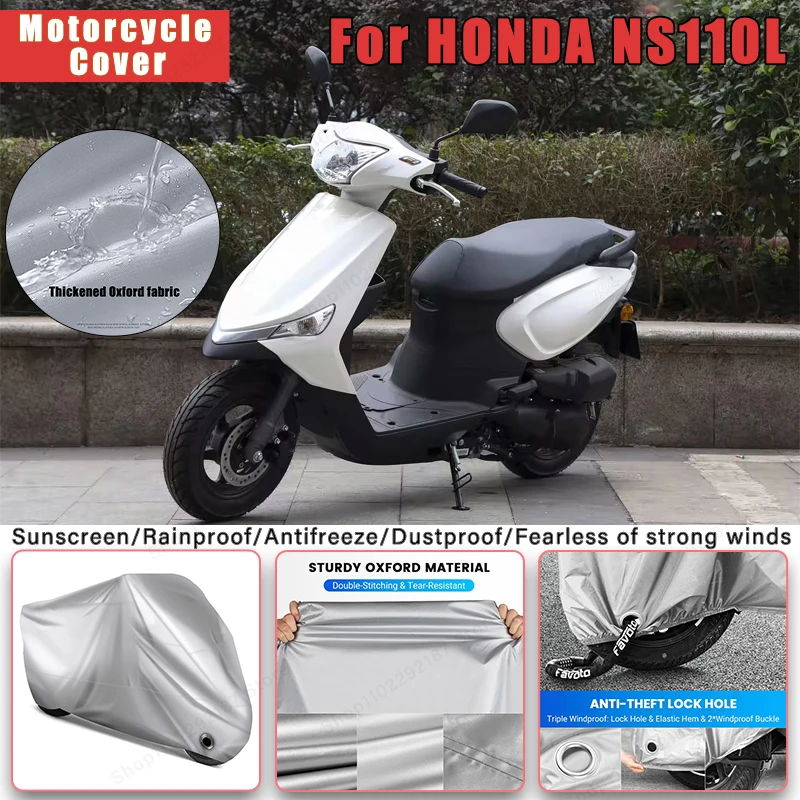 

Чехол для мотоцикла HONDA NS110L без ушей-наружная защита всего тела, водонепроницаемый пылезащитный термостойкий мотоциклетный аксессуар