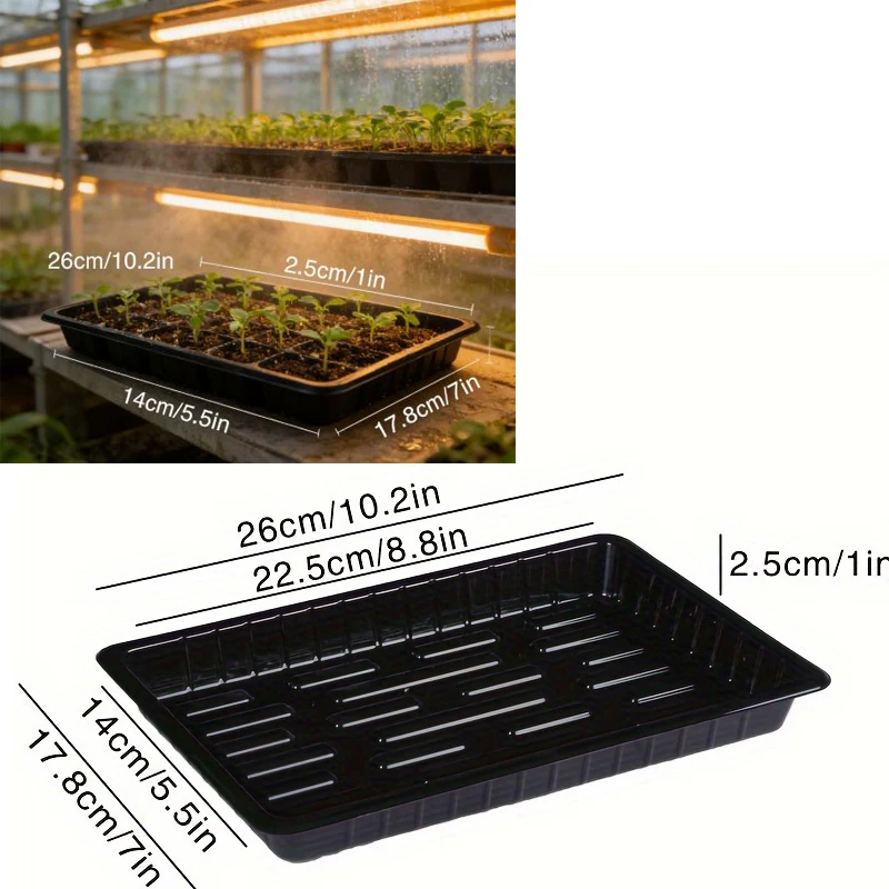 1 plateau de semis durable en plastique, plateau rotatif pour plantes et fleurs, plateau de germination pour serre, pour jardin intérieur et extérieur