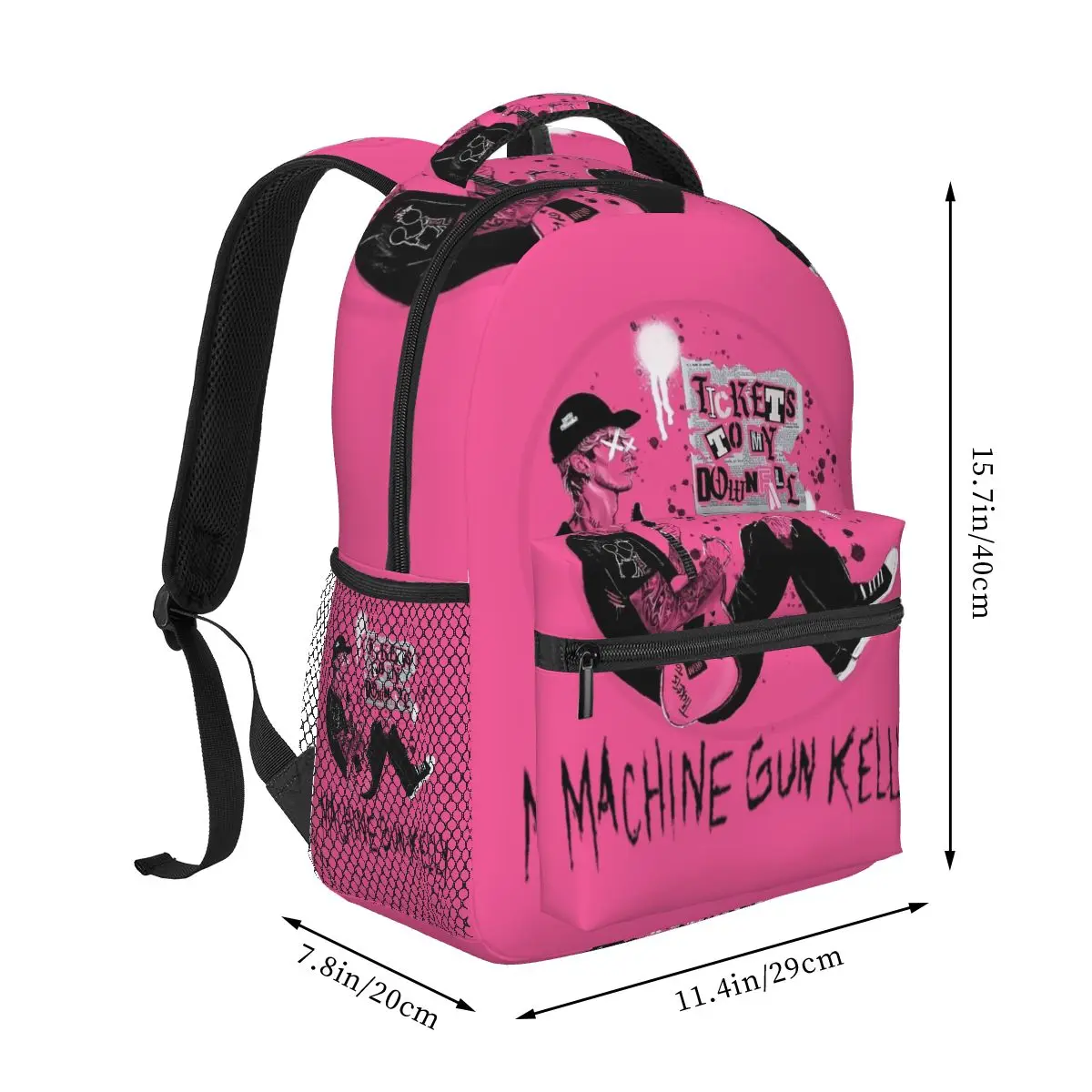 Rapper MGK Lost Americana Tour Backpack Student Boys Girls BookBag Kids School Bag Computer Shoulder Bags for Men Women