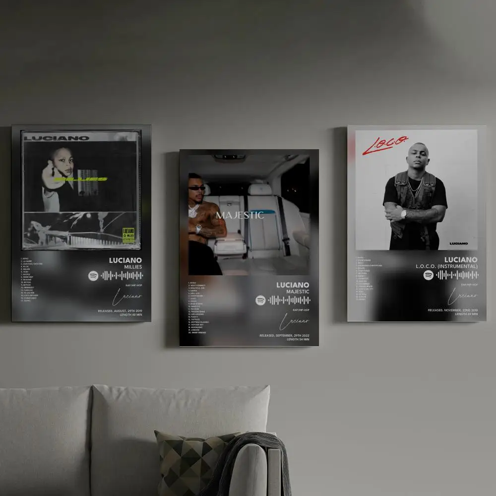

Luciano Poster Prints Canvas Painting Wall Art Picture Living Room Home Decor Tracklist Music Album Cover