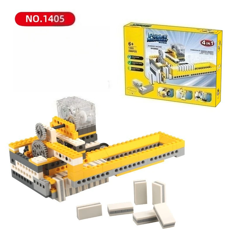 SEMBO Machinery Machine Building Blocks Children's Educational Assembly 4-in-1 Gear Robot Model Ornament Trendy Toy