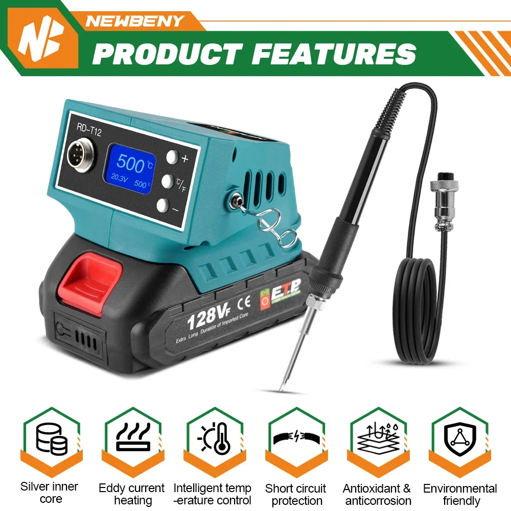 500°C Electric Soldering Iron Temperature Adjustable LED Display DC/AC 2 Power Mode.For Makita 18V Battery Welding Equipment