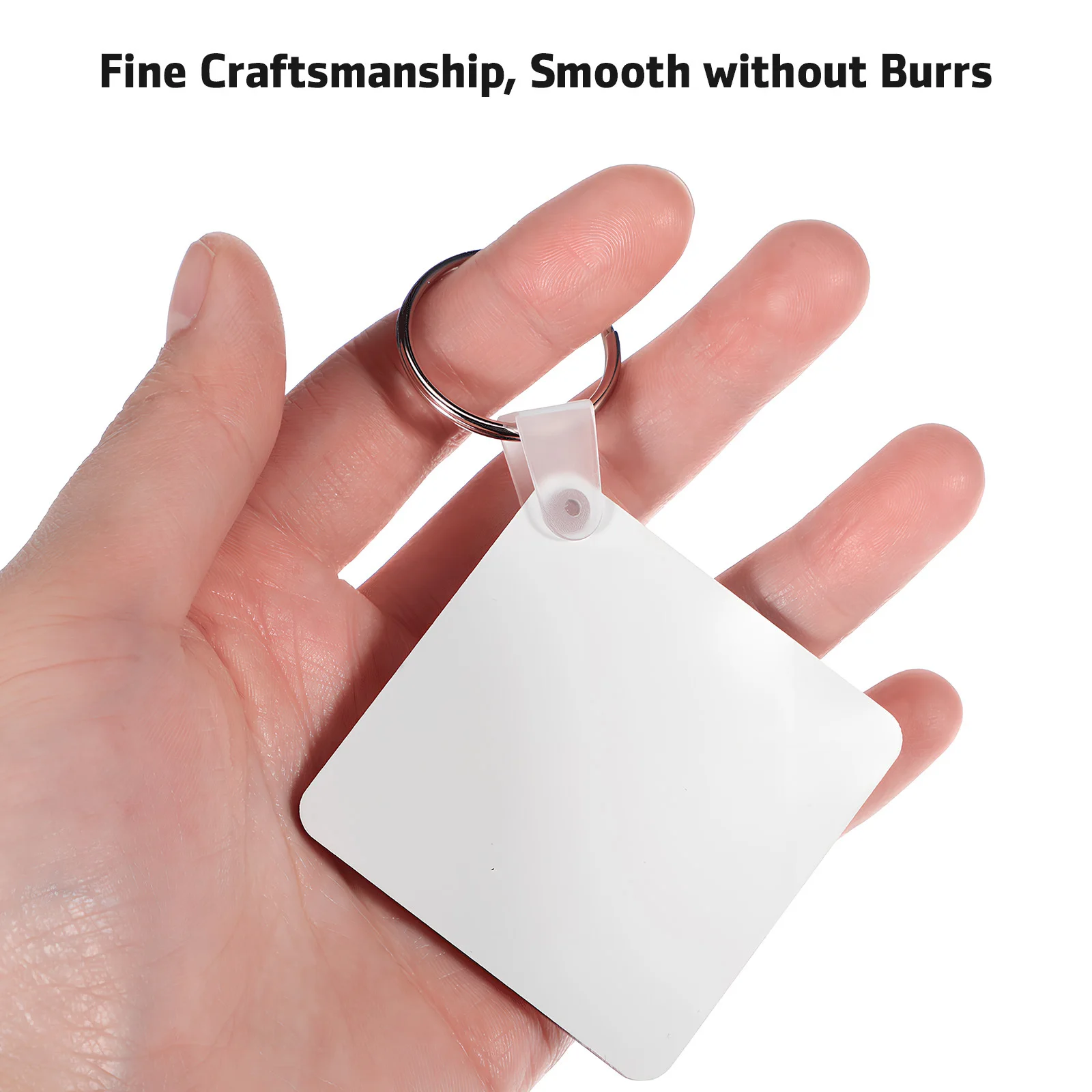 

40Pcs Sublimation Blanks Keychain Tags DIY Key Tags Clear Keychains Versatile Decoration Custom Keychain Bulk Ornaments