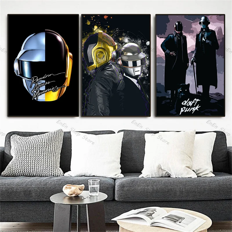 Daft Punk Random Access Memories Music Album Cover Canvas Poster Rap HipHop Pop Music Star HD Print Painting Wall Art Home Decor