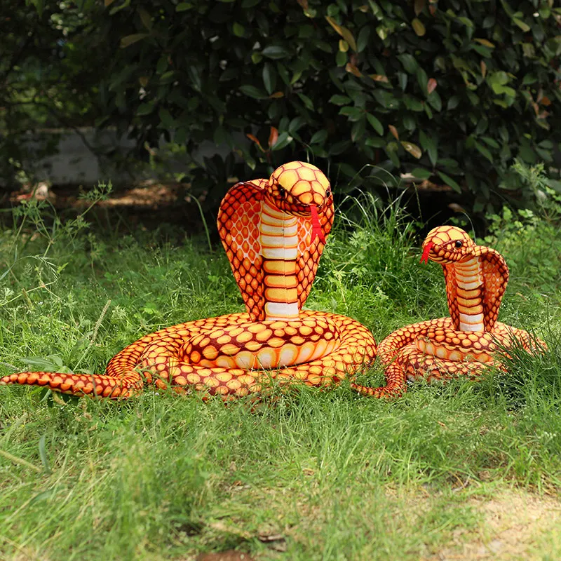 

70-170cm Simulated Snake Plush Toys Lifelike Realistic Serpent Doll Soft Stuffed Animal Snake Home Decor Boy Kids Birthday Gifts
