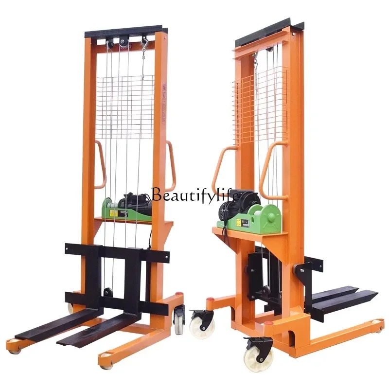 Manual electric hydraulic forklift stacker small lifting loading and unloading truck