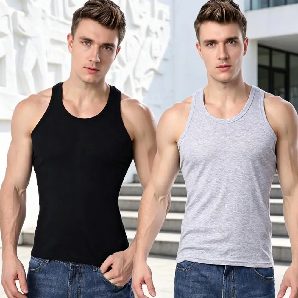 Herren Top Gym Shirt 2er-Pack Herren Athletische Tanktops Atmungsaktive Workout-Shirts Lässige Sommer Gym-Westen für Outdoor-Strandtraining