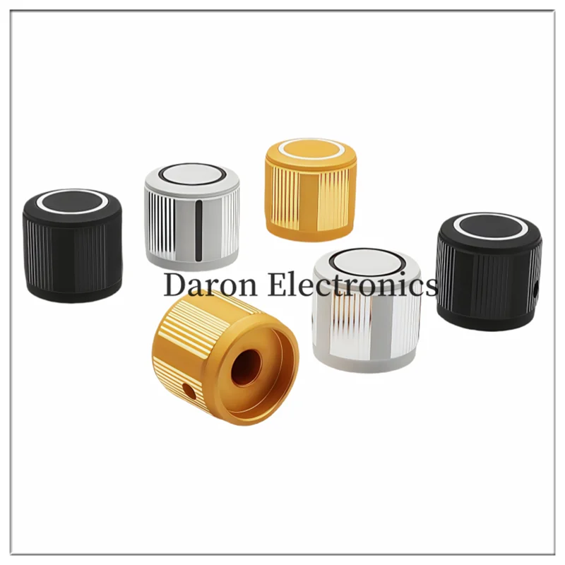 Aluminum alloy knob 19*17, rotating adjustment cap round hole 6mm for home appliance/instrument control panel