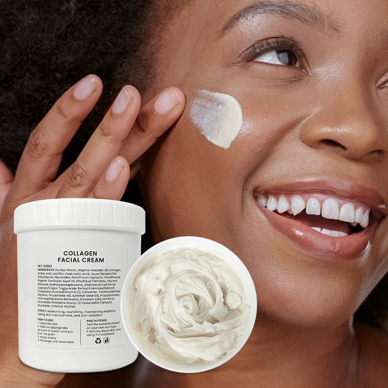1000g Collagen Face Cream with Stem Cells Retinol Hyaluronic Acid & Niacinamide Moisturizer Anti-Aging Hydrating Wrinkle Cream