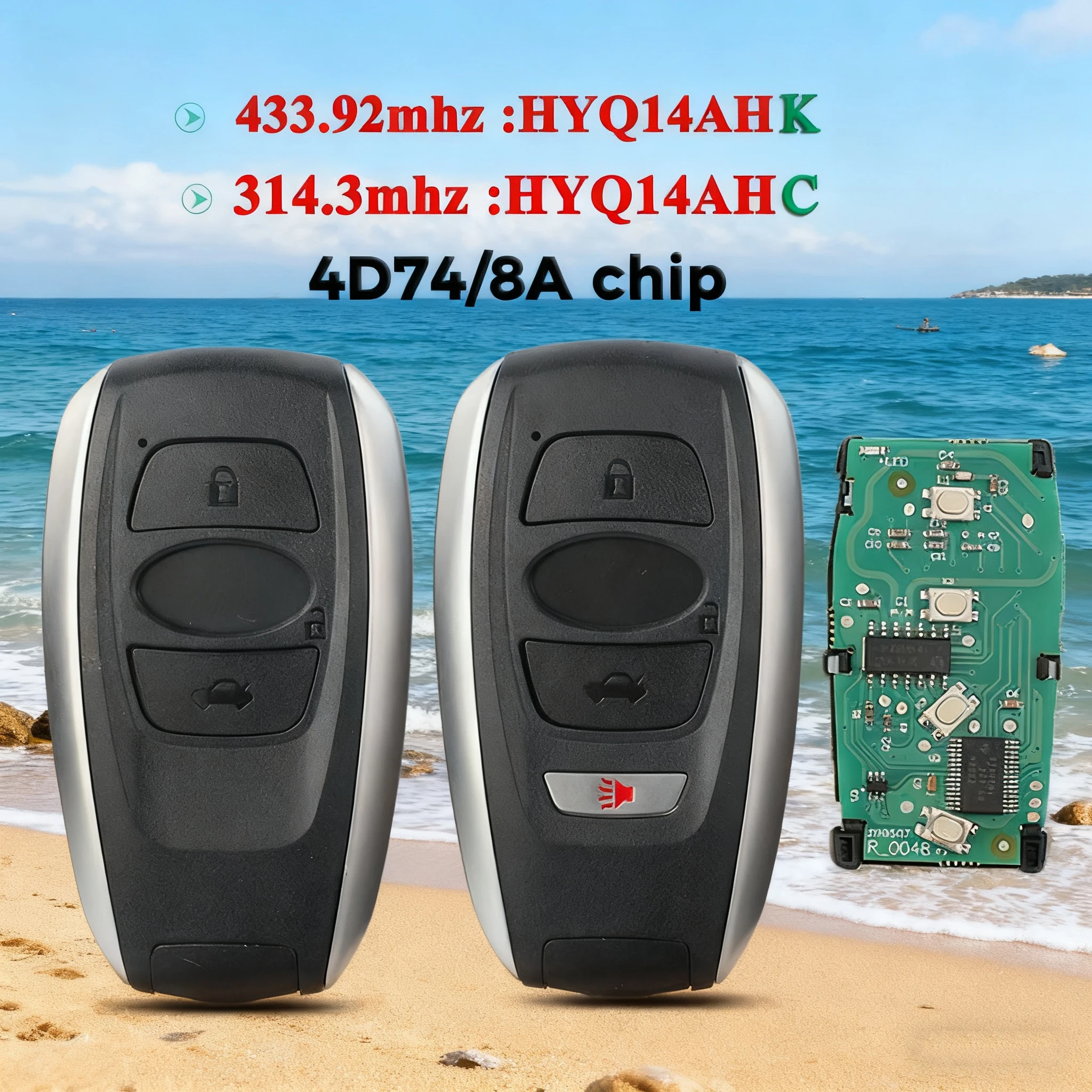 

jingyuqin HYQ14AHK HYQ14AHC 314.3/434MHz ID74/8A 7000/5801 Smart Remote Key For Subaru Crosstrek Forester Impreza Legacy Outback