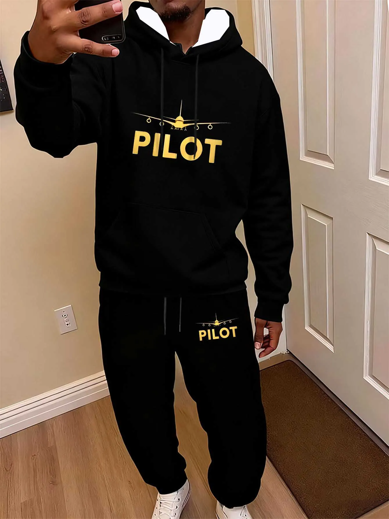 

Осень-зима 2022, модные брендовые мужские толстовки Y2K, длинные брюки большого размера, мужская одежда с 3D принтом, спортивный костюм, комплект из двух предметов