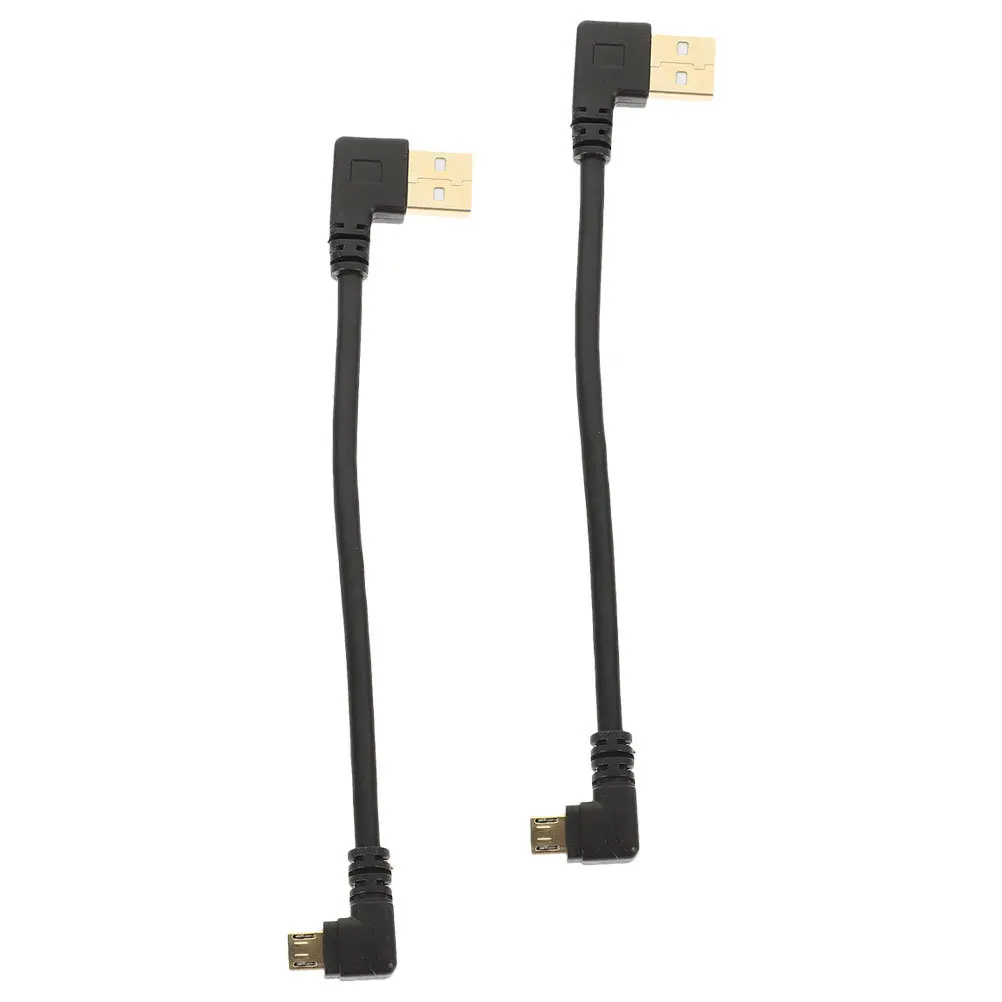 

2Pcs Right Angle Micro USB Cable 90 Degree Adapter Short Charging Cable Data Sync Fast Transfer Micro USB 90 Degree Adapter