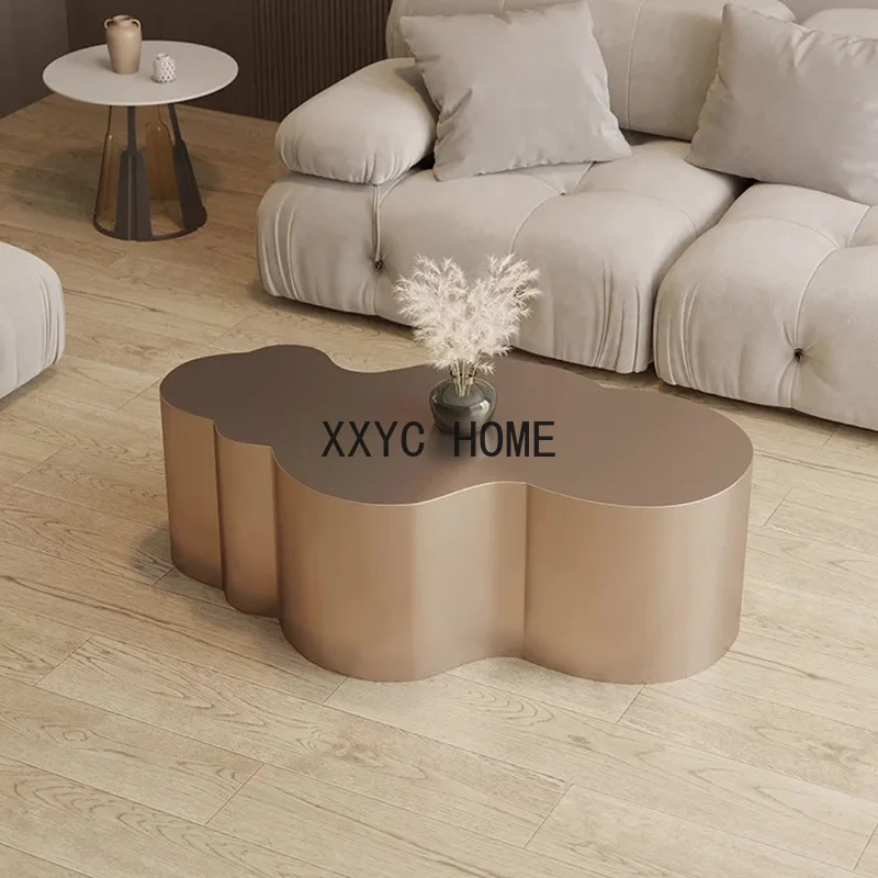 

Modern Minimalist Coffee Tables Metal Space Saving Living Room Center Large Coffee Tables Space Saving Muebles Home Furniture