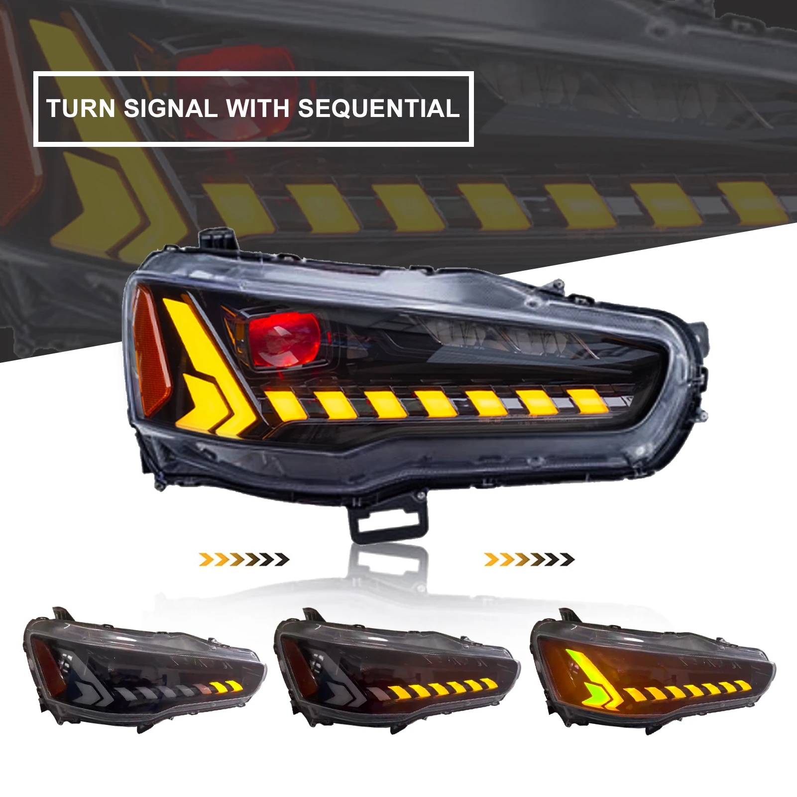 Gemodificeerde LED-koplampen voor Mitsubishi Lancer-EX EVO 2010-2016 voorlampaccessoire