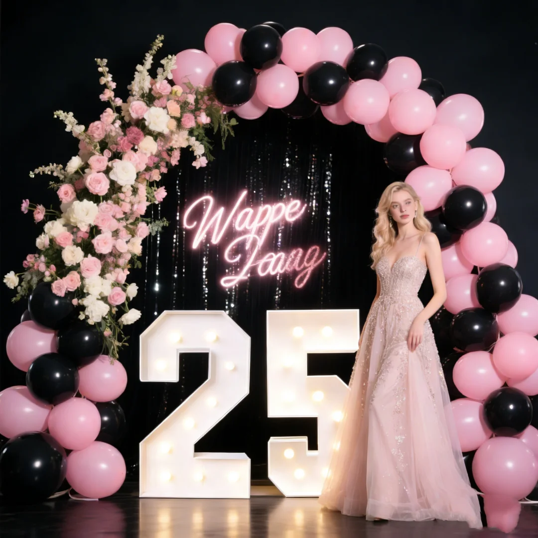 3Ft/91.5Cm Light up Digital Marquee Frame Kt Board Number Light Party Decorative Light Birthday Party Anniversary Decoration
