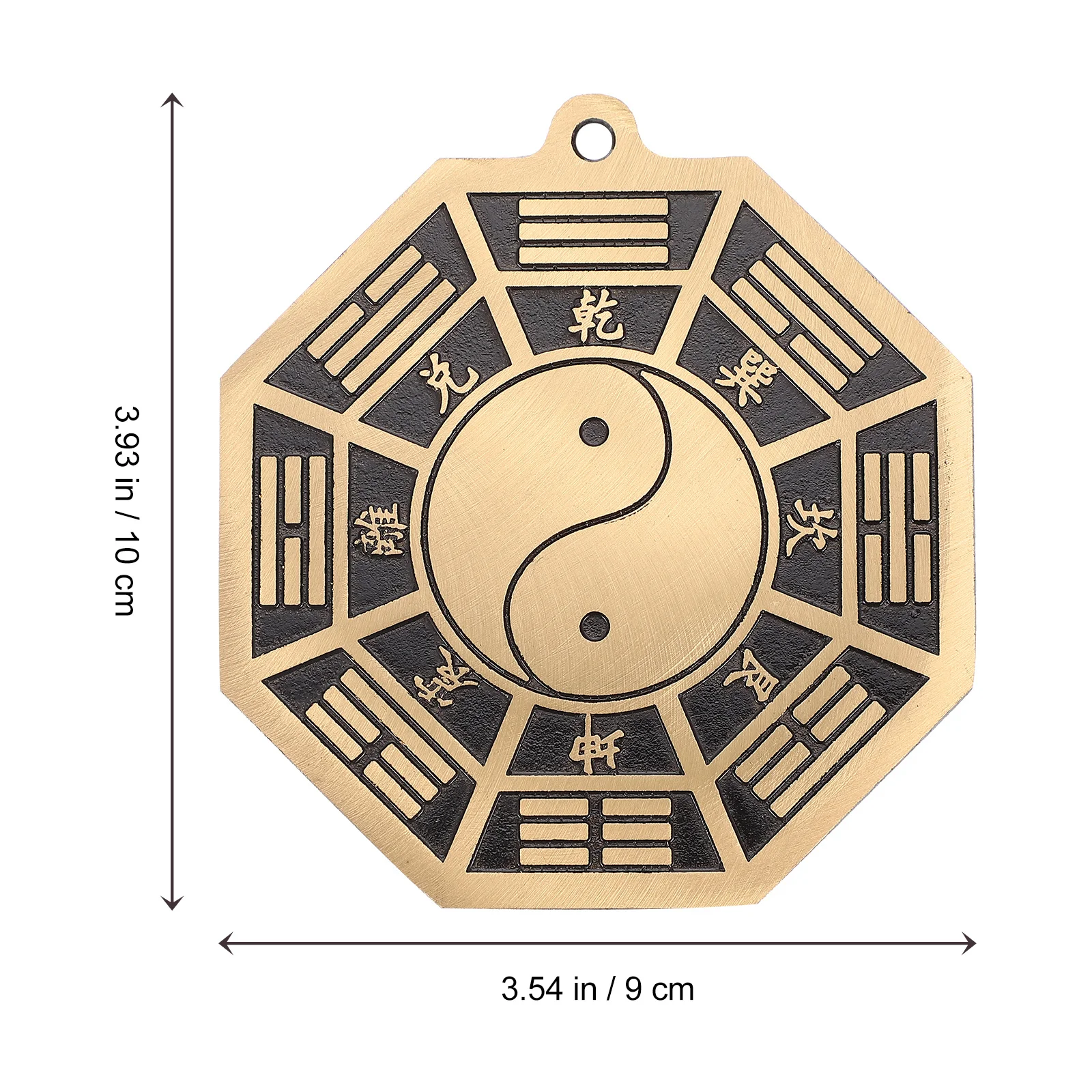 1Pcs Brass Gossip Mirror Feng Shui Decorative Ornament Evil Spirits Exorcism Home Luck Charm Prosperity Pendant