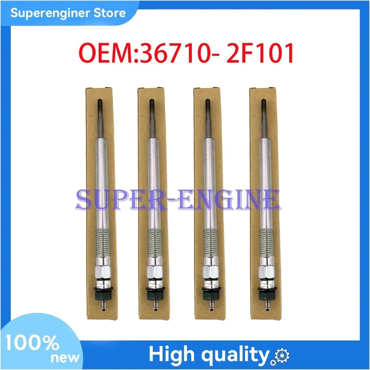 

4PCS 36710-2F101 New CRDI TURBO DIESEL GLOW PLUG FOR Hyundai Santa Fe Tucson IX35 2.0 L 2.2L 367102F101