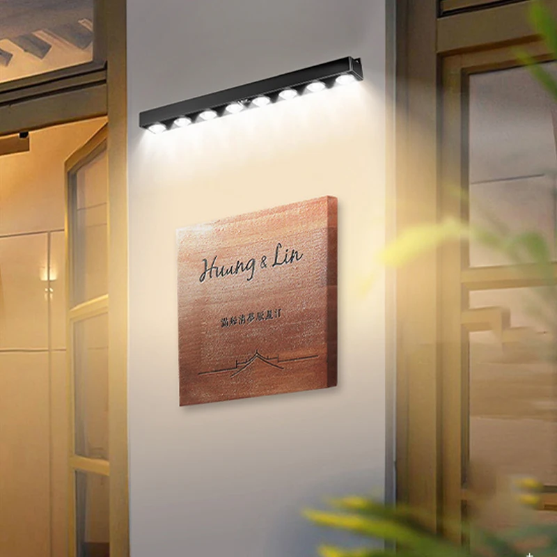 

Наружный солнечный свет, водонепроницаемые вывески, освещение рекламного номерного знака, бытовая вилла, двор, атмосфера, настенный светильник