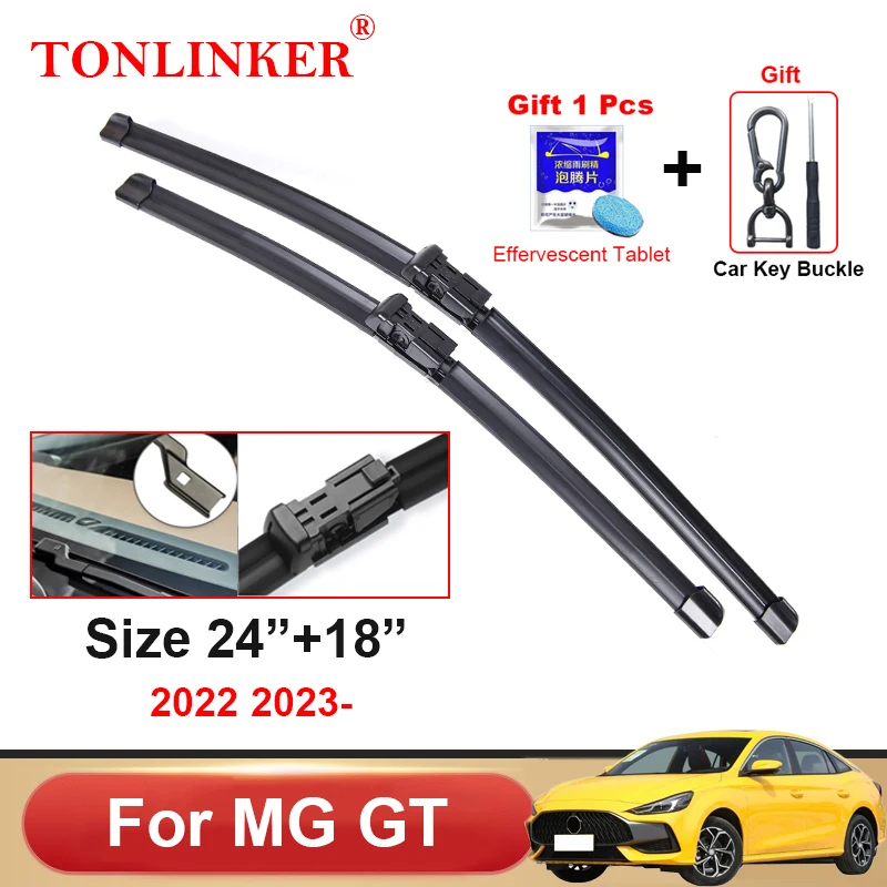 

TONLINKER Car Wiper Blades For MG GT Sedan 2022 2023 1.5L Car Accessories Front Windscreen Wiper Blade Brushes Cutter Goods