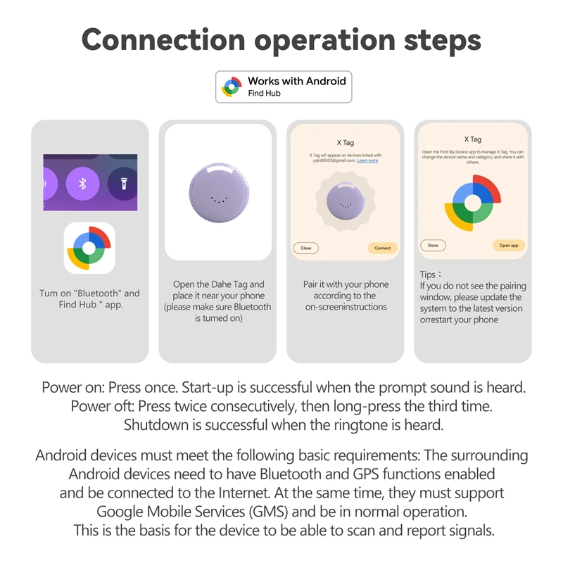 Xiaomi Google Global Tracker جهاز تحديد المواقع الذكي GPS ثنائي الاتجاه لمكافحة خسر إنذار في الهواء الطلق جهاز مكافحة فقدان لنظام أندرويد #6