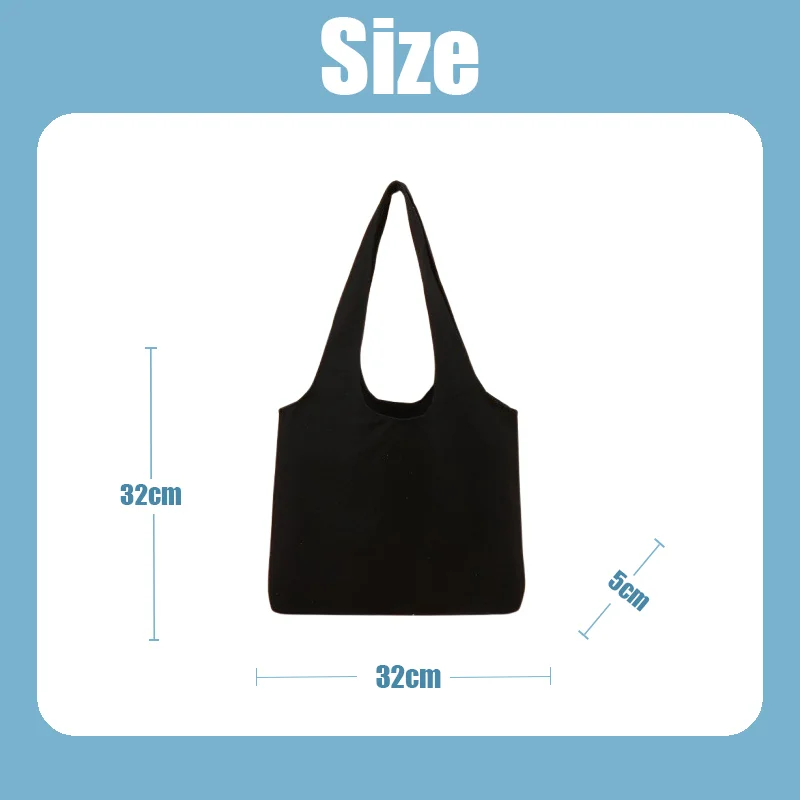 Custom LOGO Canvas Tote Bag Zipperless Environmental Friendly Shopping Graphic Printing Decoration Personality Wholesale Unisex