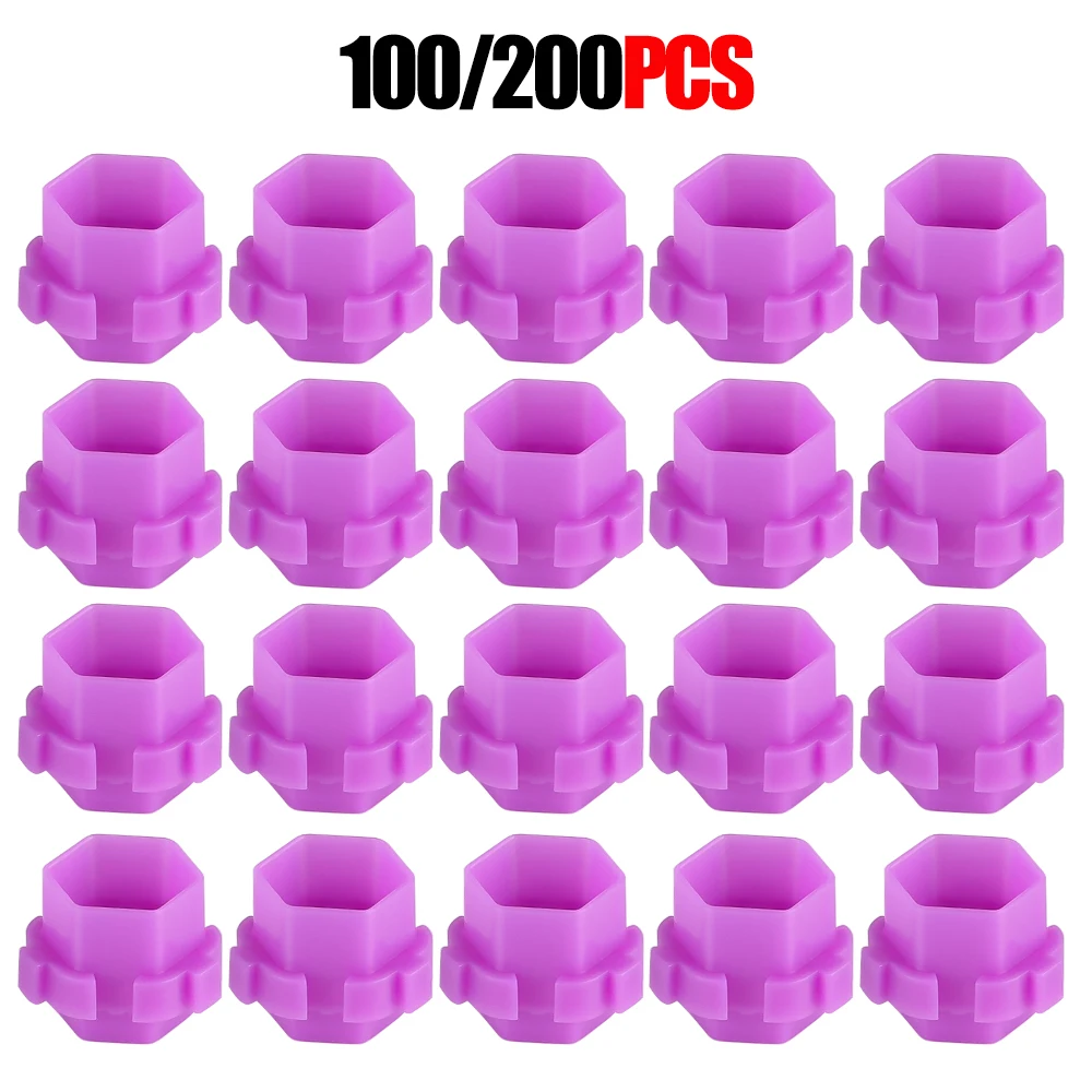 

100/200PC Honeycomb Color Tattoo Cup Microblading Tattoo Skull Ink Cups Permanent Makeup Pigment Holder Cap Tattoo Accessories