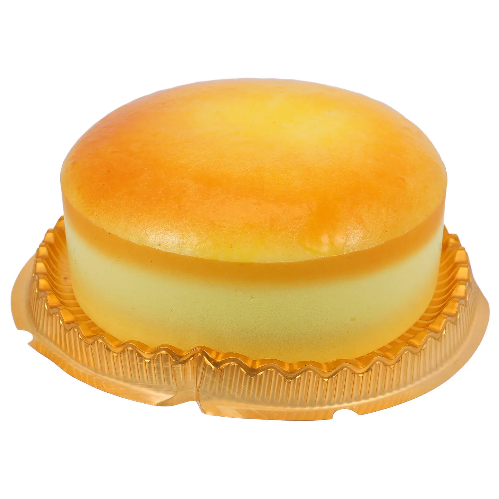 Slow Rebound PU Cheese Cake Simulation Decorative Artificial Dessert Squeeze Decompression Prop Item Artificial Cake