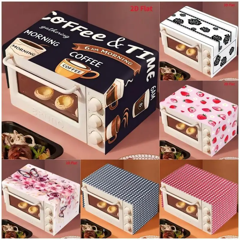 Microwave Oven Dust Cover 85x35cm Dustproof Waterproof Oil Resistant Non-slip Kitchen Countertop Appliance Protector