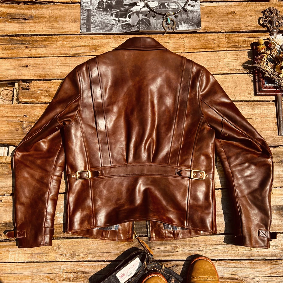 CDH1450 Cidu Read Description! Asian Size Super Quality Genuine Japan Horse Leather Horsehide Stylish Rider Jacket