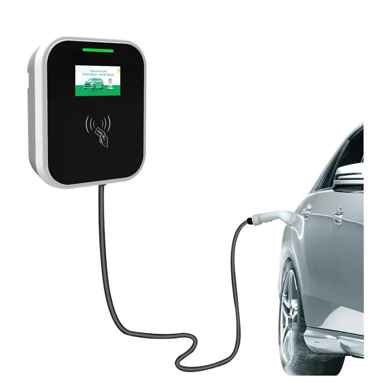 Electric Car Solar EV Charger Type 2 Ocpp AC Wall Box Home EV Charging Station with Display