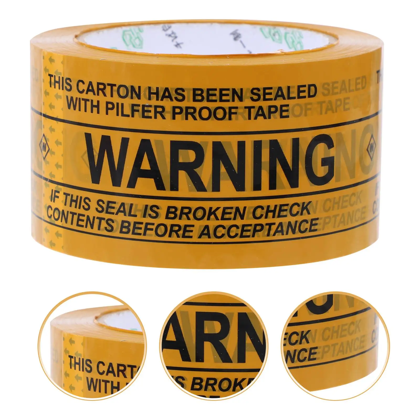 Warning Packing OPP Waterproof Duct Tape Sealing Package Gifts Practical Decorative Peel Easy Apply Shipping Tape Roll Goods