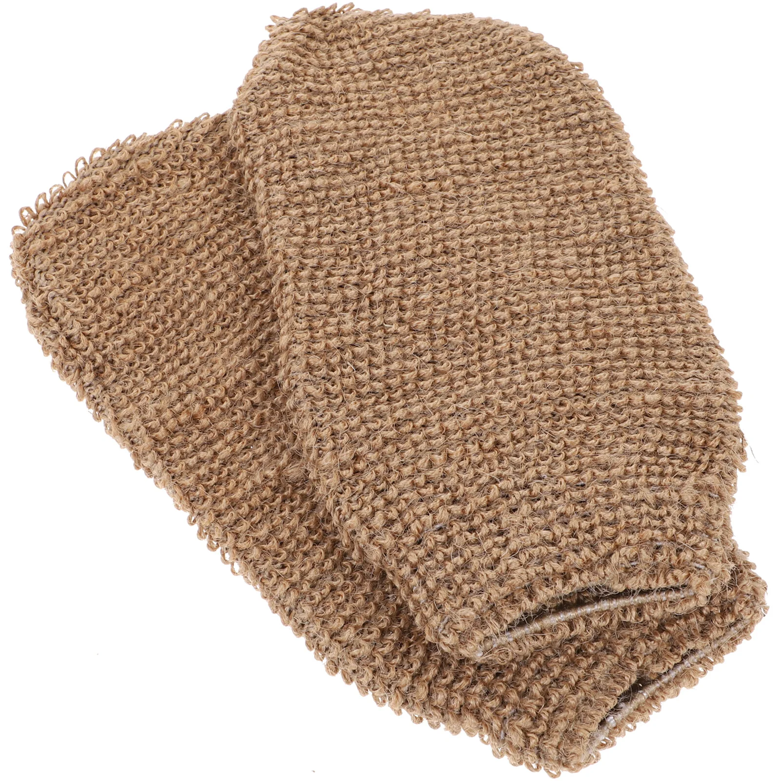 

2pcs Bathing Gloves High Quality Exfoliating Shower Gloves Body Scrubber Beige Reusable Long Lasting Gifts Home Accessories