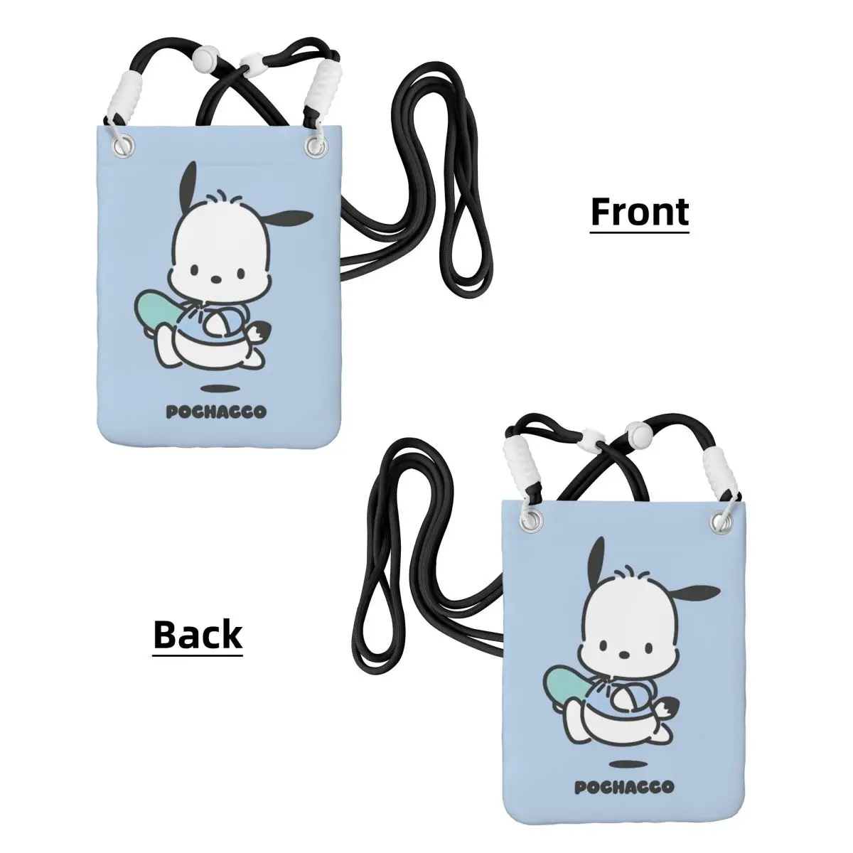 Custom Pochacco Carry A Mobile Phone Bag Diagonally Women Men Casual Cute Dog Mobile Phone Bag for Running Phone Money Pouch
