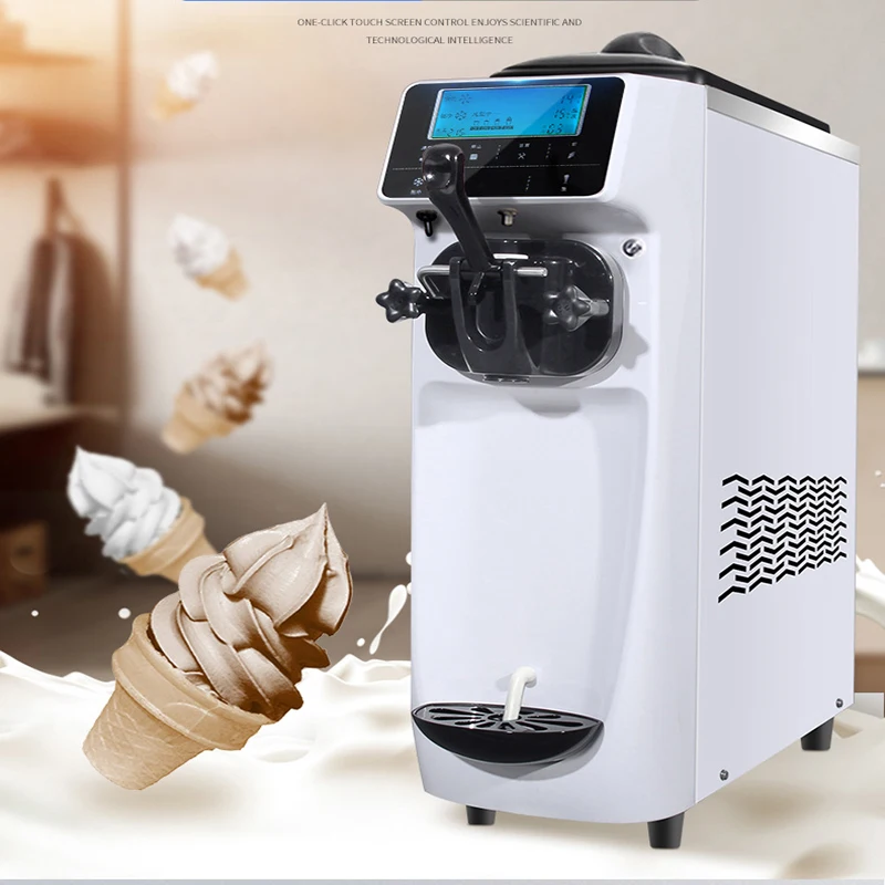 Automatic Commercial Mini Desktop Stainless Steel Silent Large Output Energy Saving Soft Ice Cream Machine