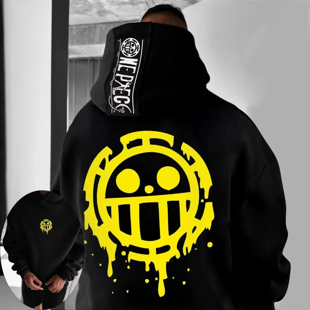 Sudadera con capucha de una pieza para hombre Anime Periphery Hip Hop Otoño/Invierno Sudaderas con capucha de algodón grueso para hombres y mujeres