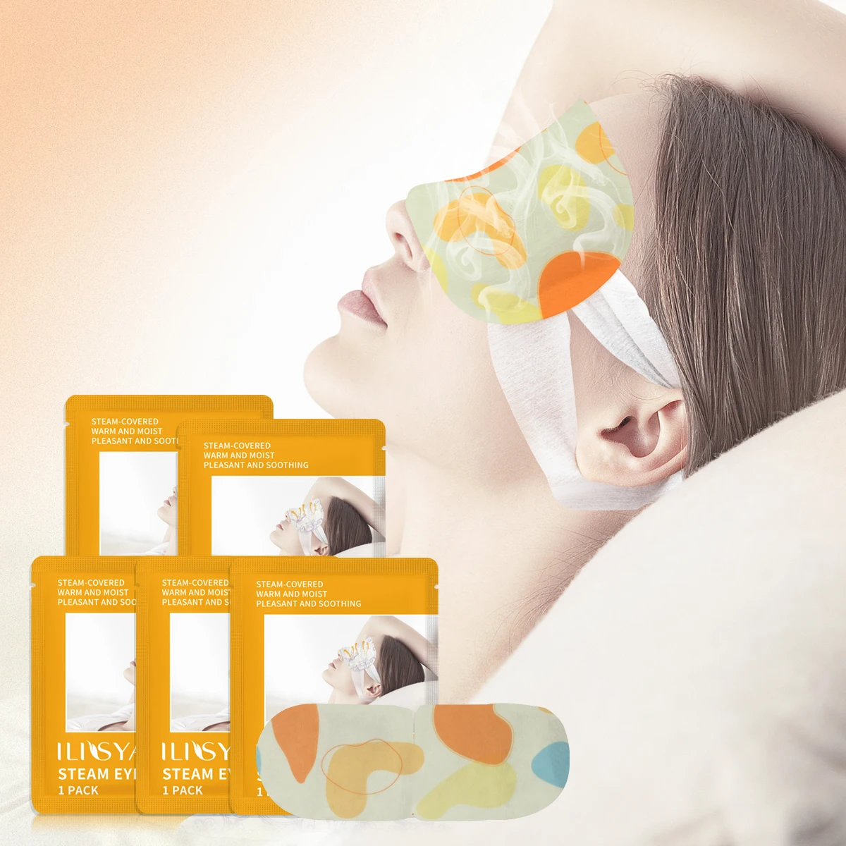 5/10 Packs Steam Warm Eye Masks for Dry Eyes Relief Fatigue Hot Sleep Mask for Puffy Eyes Heating Compress Pads No Fragrance