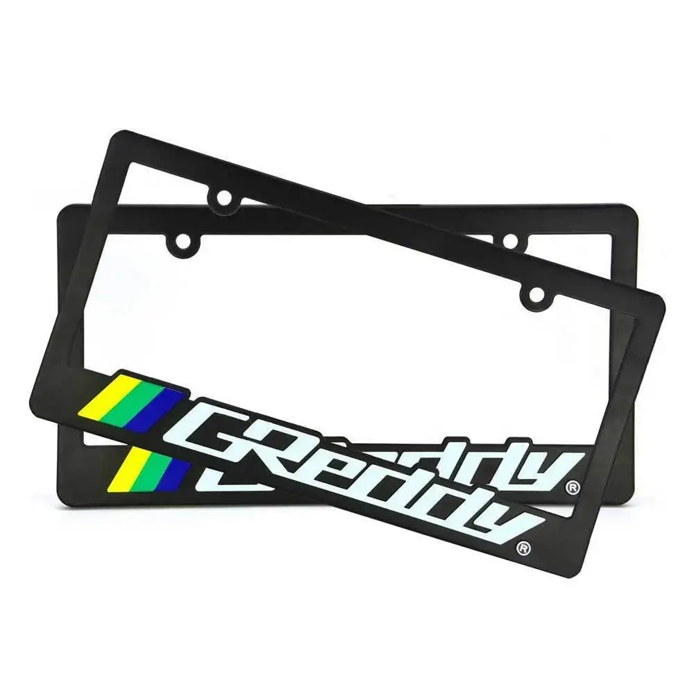 

2pcs jdm USA CA Standard Black ABS Racing Car License Plate Frame Tag Cover Holder