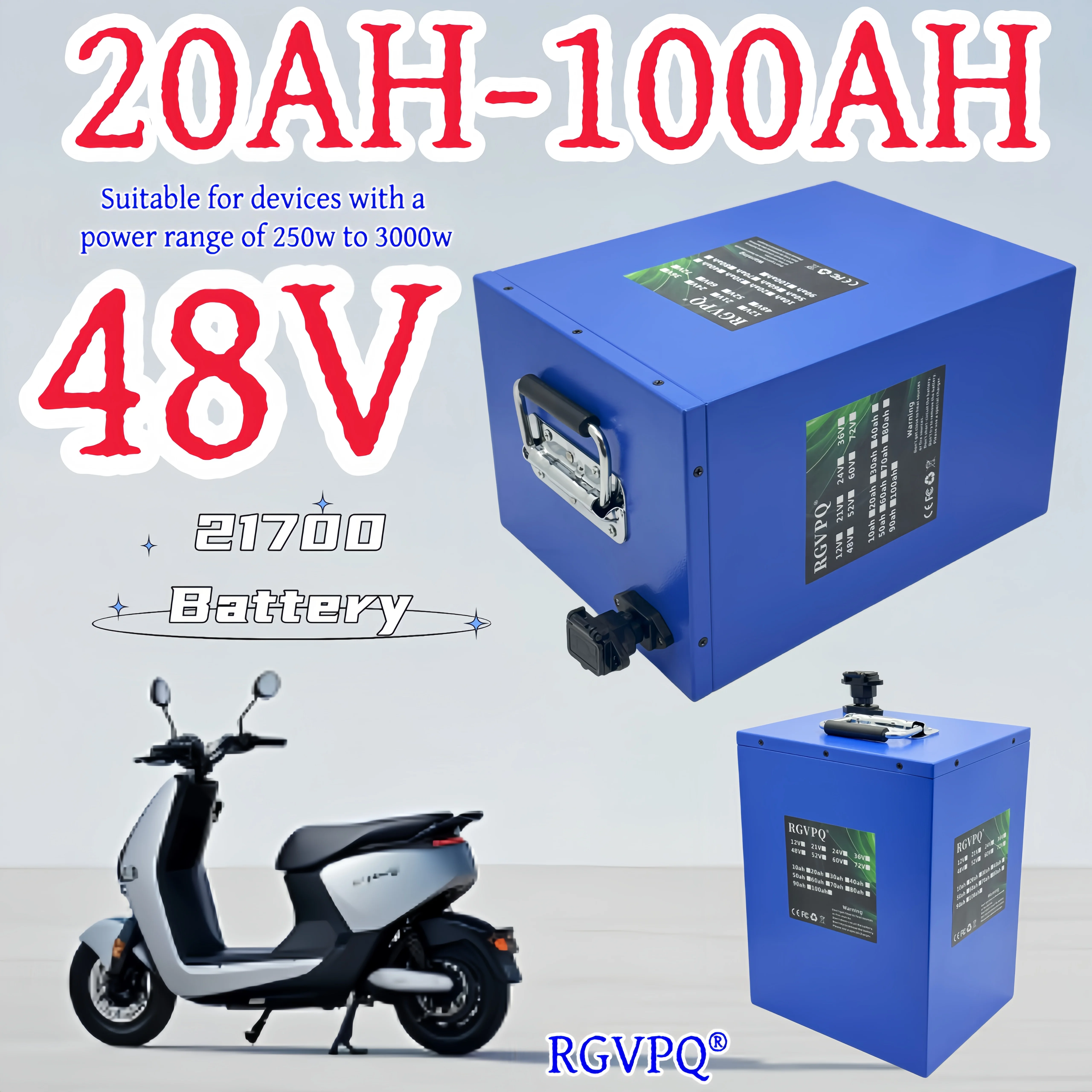 

Air transportation, using Harley Davidson scooters, 48V21700 lithium-ion batteries, 20AH-100AH, built-in BMS35AH, waterproof,