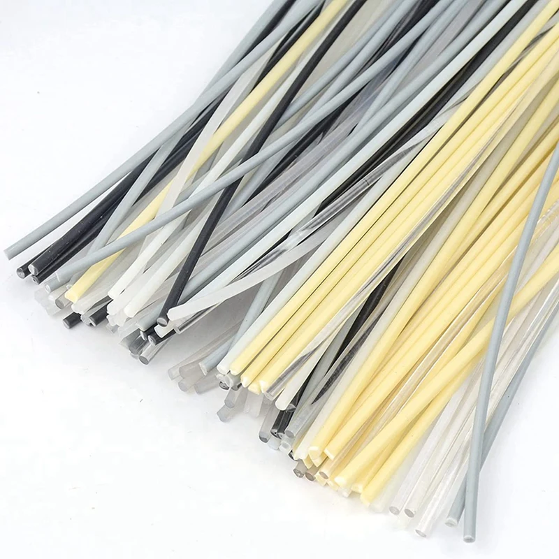 112PCS Plastic Welding Rods, 7 Types ABS PP PU PE PA PC TPO 13 Inch Plastic Welder Rod For Car Bumper Kayak