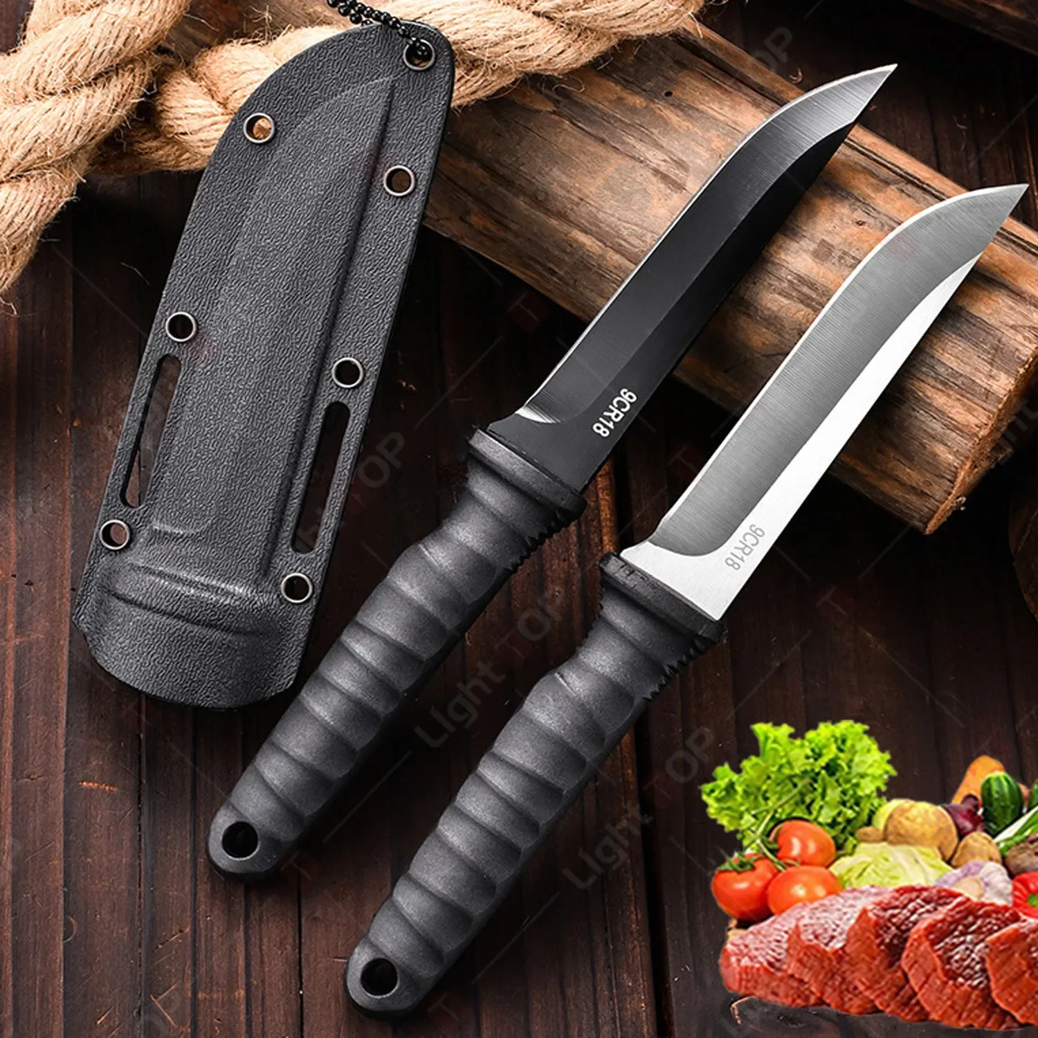 

WXCOO Stainless Steel Fruit Cutter Forged Butcher Knife BBQ Knife Portable Household Fruit Paring Utility Kitchen Boning Knife
