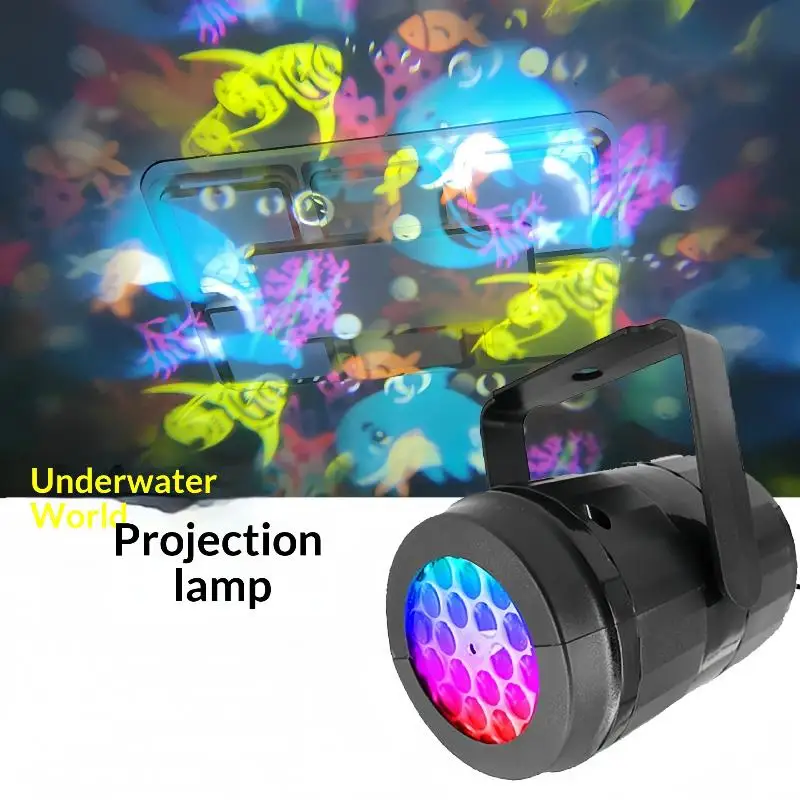 【BA】Rotating LED Projection Light Adjustable Stand USB Powered Ocean Themed Dreamy For Kids Bedroom Living Room