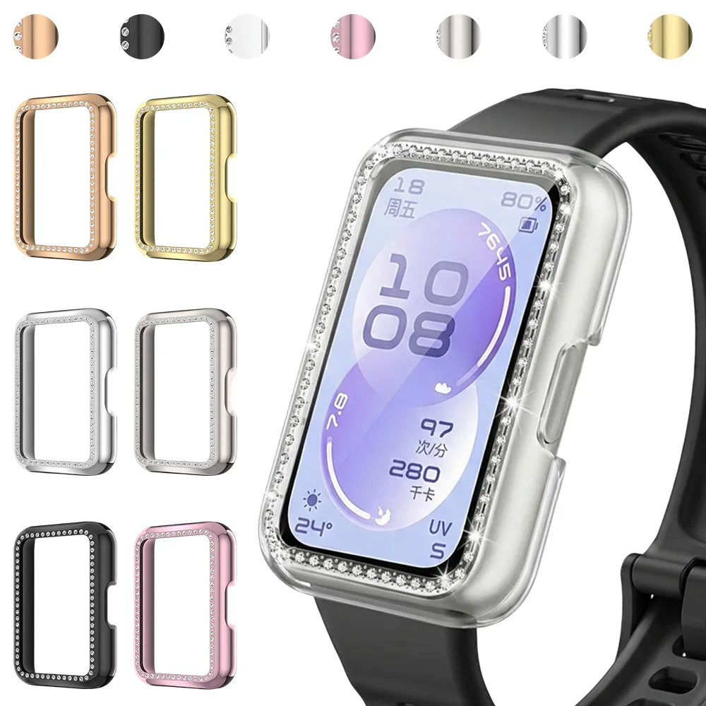 Diamond Protector case for Huawei Band 11 Protect Accessories All-Around Hard PC Bumper Frame Watch Cover Watch Protective Case image 3