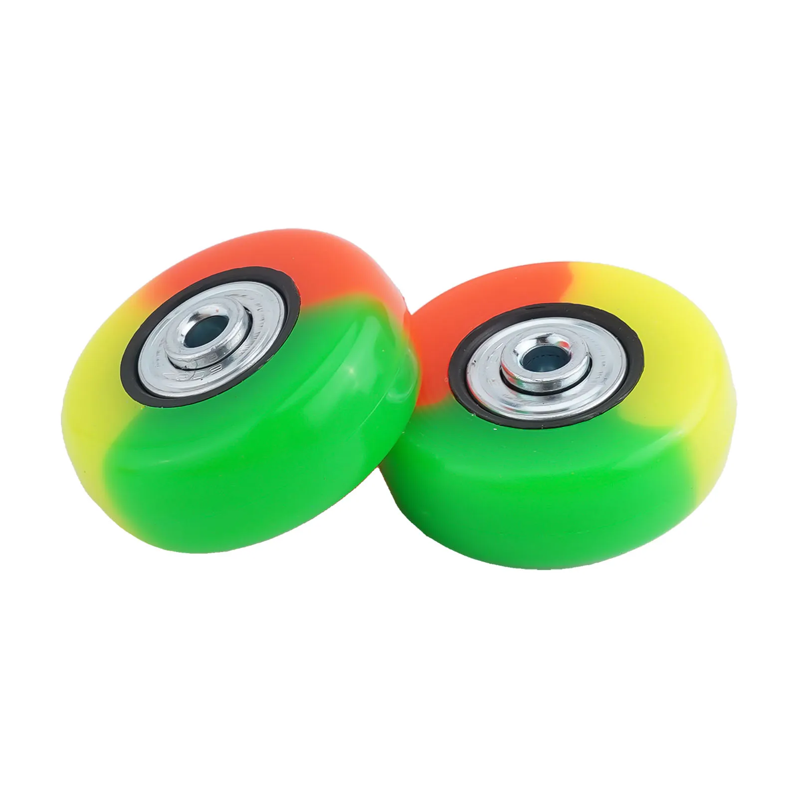 

4pcs Colorful Wheels for Luggage Suitcase and Roller Skates Rubber Material Featuring Double Bearings for Smooth Turn