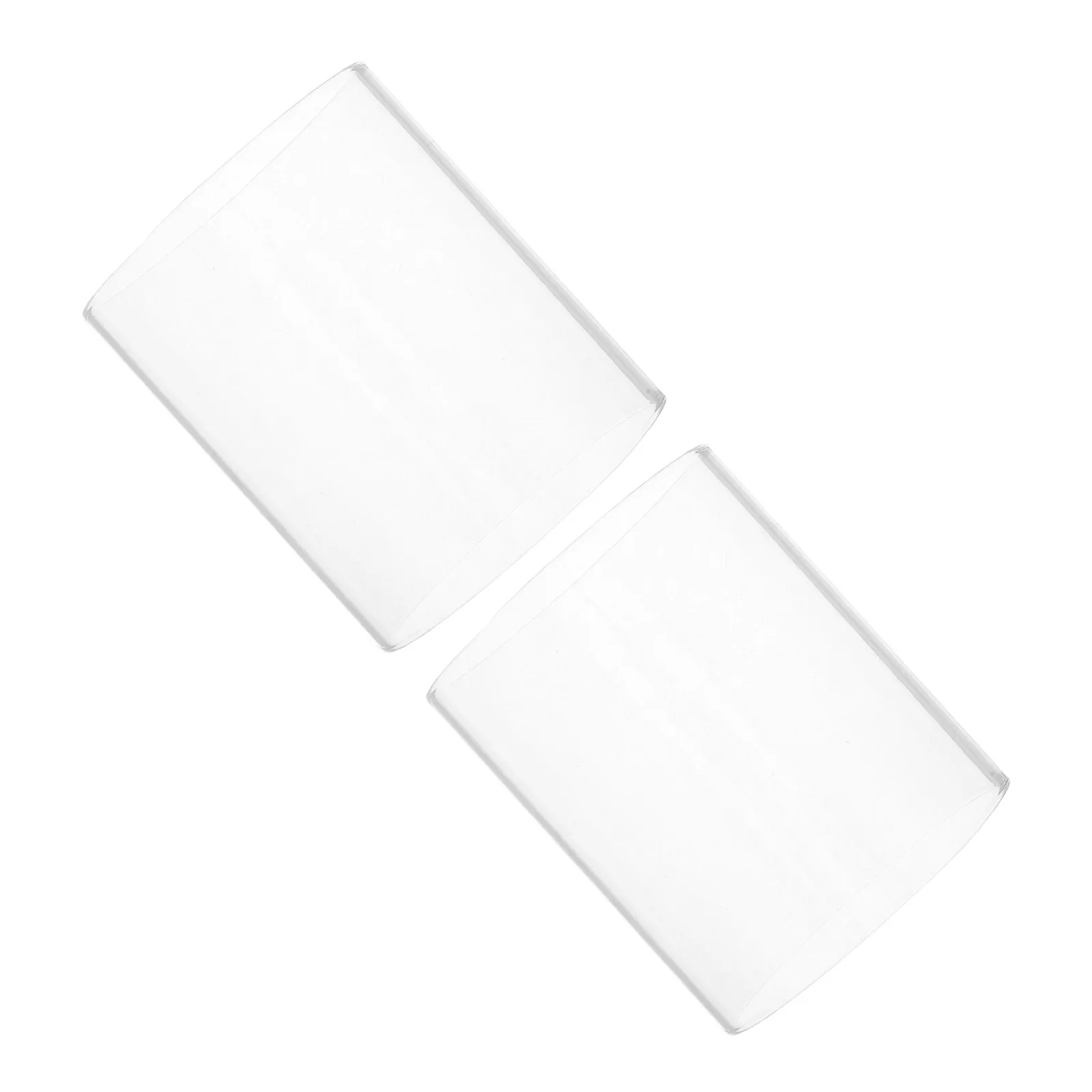 2Pcs Glass Shade Cylinder Sleeve Hurricane Holder Transparent Open Ended Bottomless Chimney Cover for Holders
