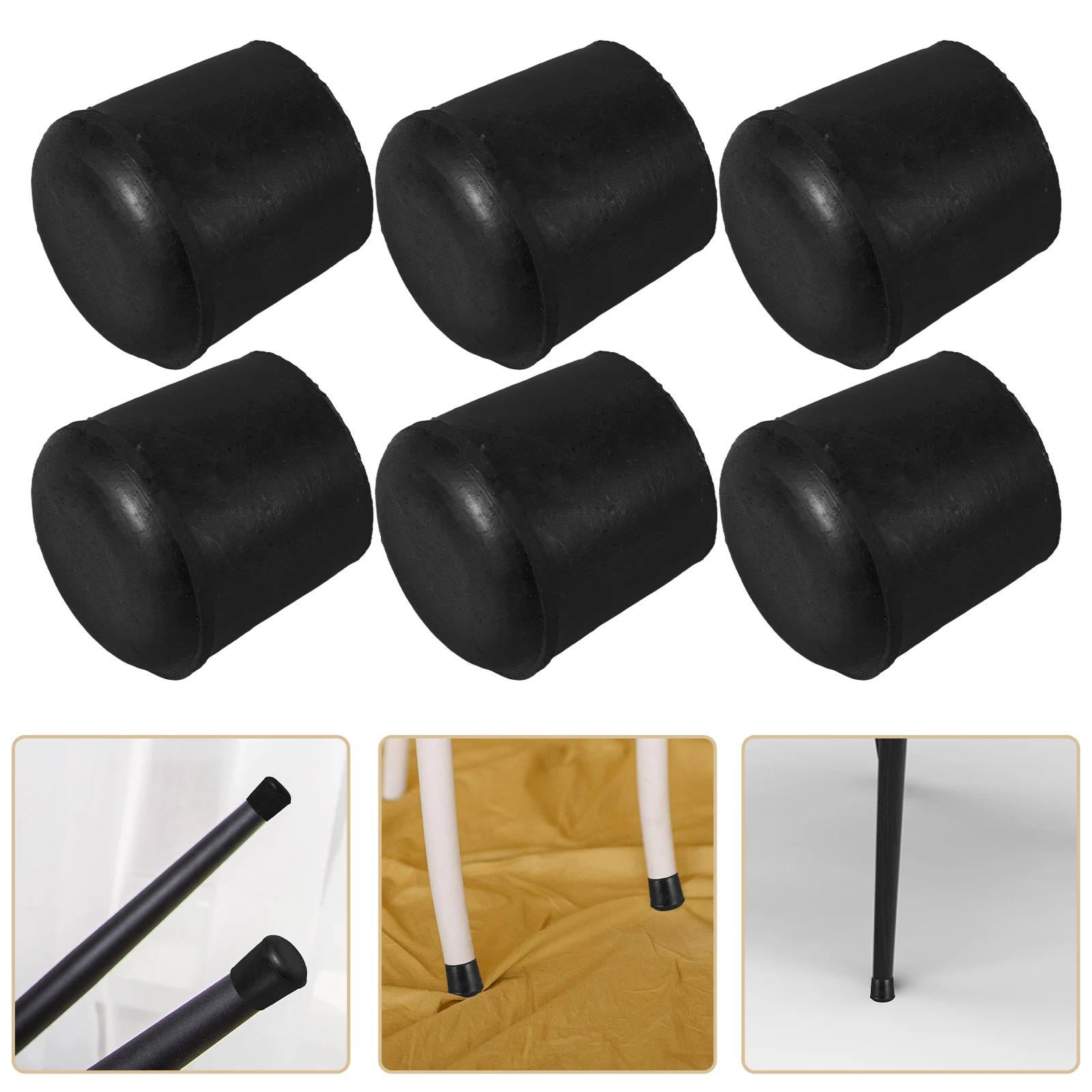 

12pcs Furniture Leg Protectors Hemispherical Rubber Floor Protective Caps Anti Slip Chair Table Feet Covers Scratch Noise