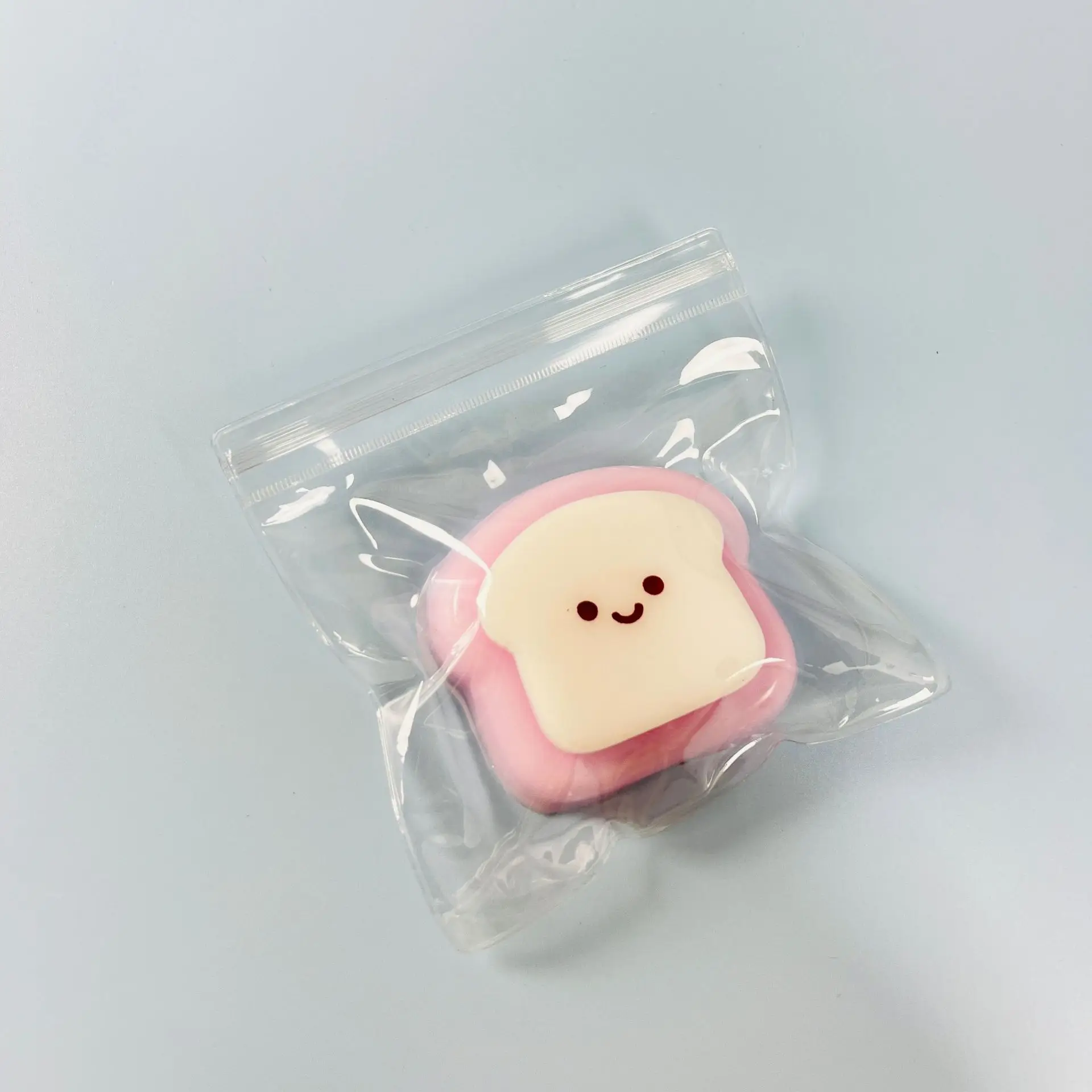 Kawaii Toast Cheese Mochi Soft Squeeze Slow Rebound Stress Relief Toy Smile Bread Slice Dessert Girl Birthday Gift Fidget Toy