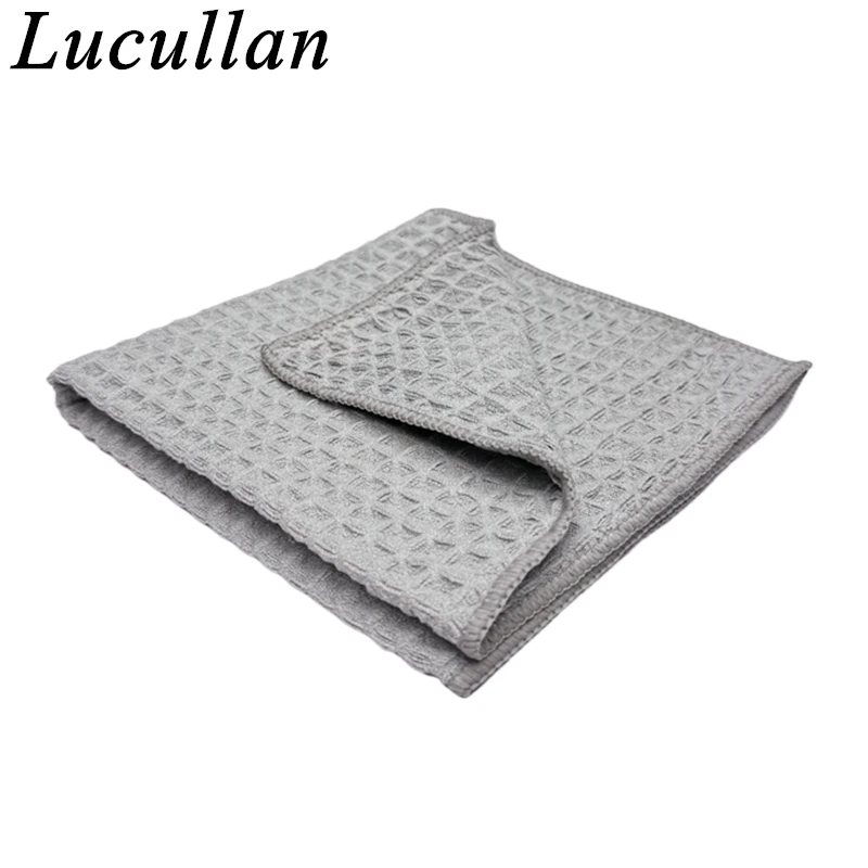 Lucullan  40x40cm 400GSM Premium 3D Hollow Mesh Waffle Weave Microfiber Drying Towel